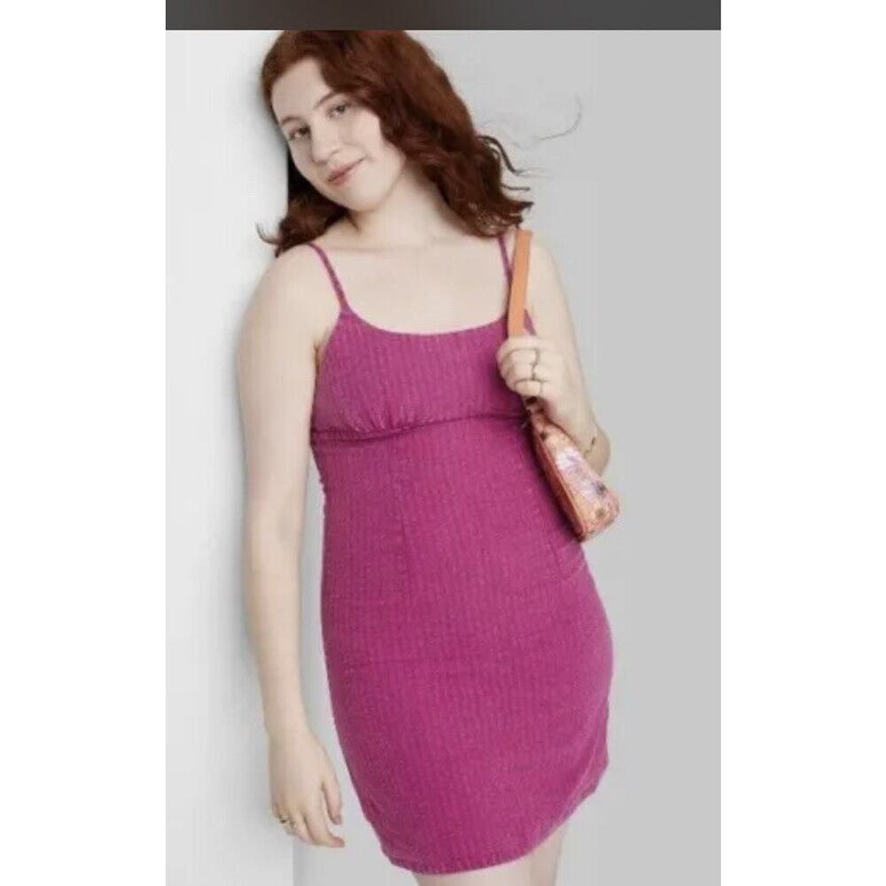 Wild fable Back Cutout Woven Sleeveless Plum Purple Dress Women's S NWT